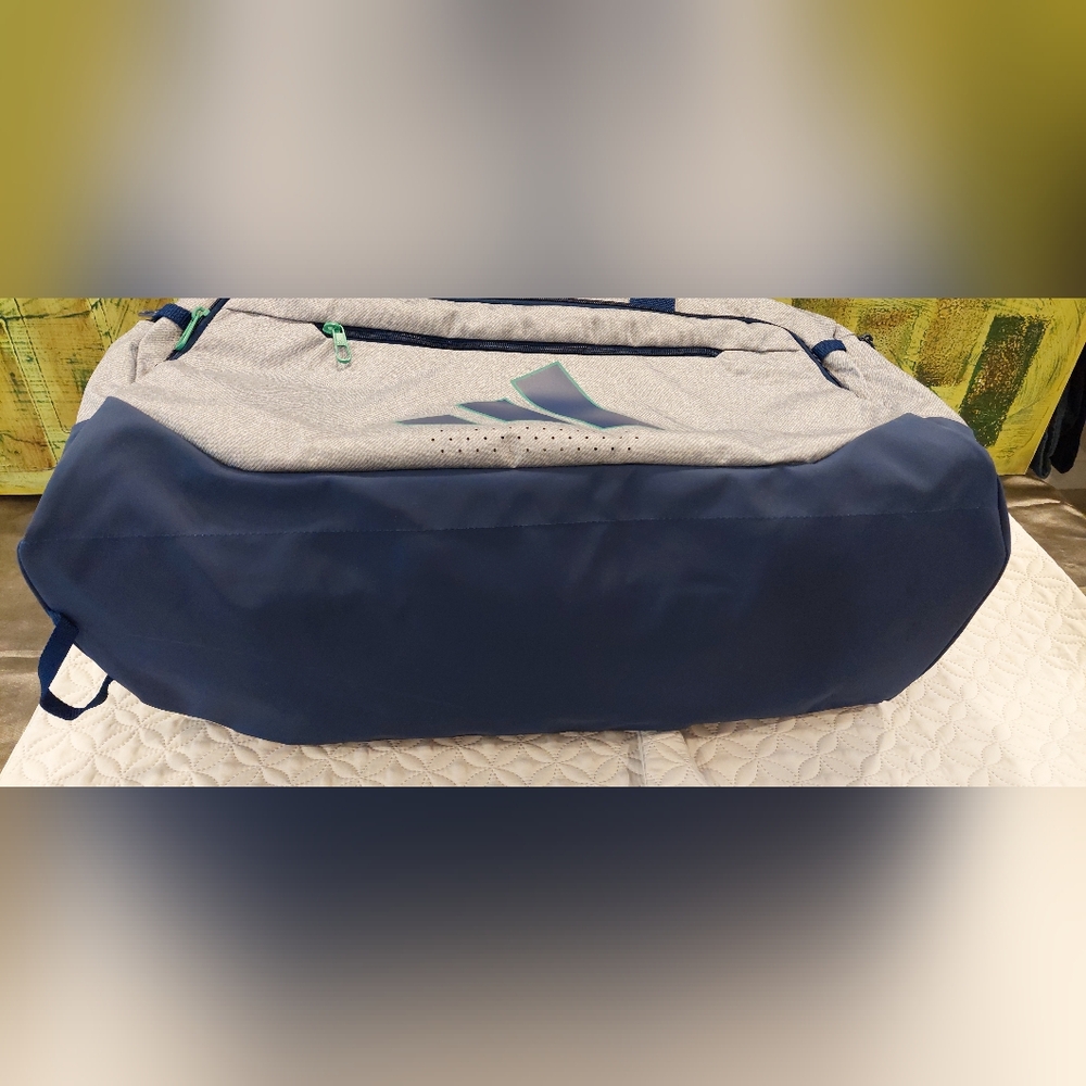 Adidas Blue and Gray Duffel Bag - Picture 12 of 13